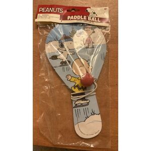 Peanuts Paddle Ball Snoopy Charlie Brown Lucy‎ Christmas Themed New